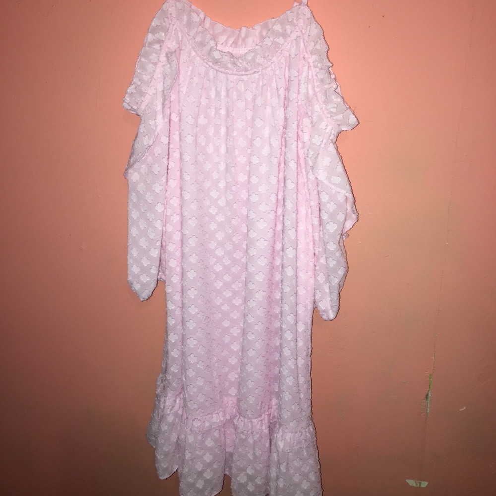 Off the shoulder pink dress